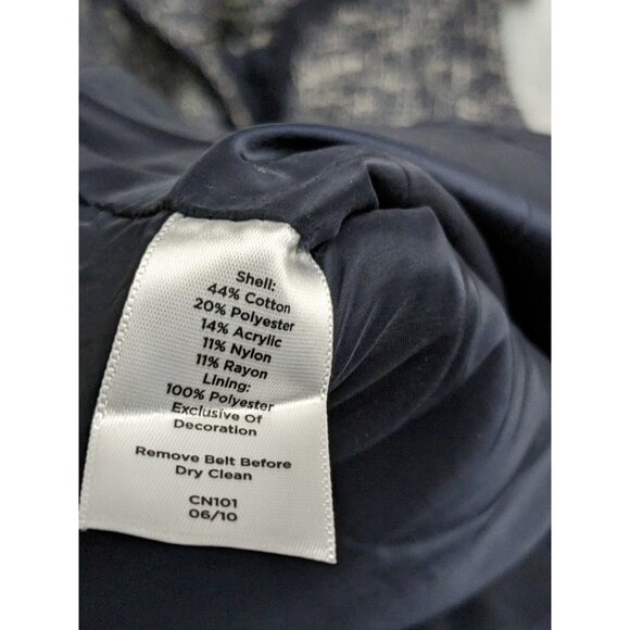 Talbots Dress Blue Tweed Sheath Sleeveless Cotton Blend Womens Size 10 - Picture 4 of 9